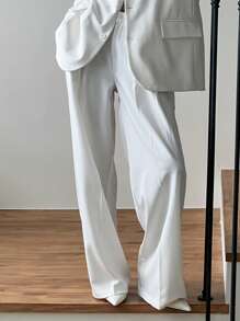 DAZY Women's White Loose Wide Leg Pants