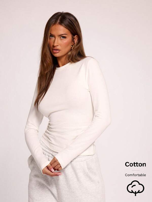 MUSERA Long Sleeve Crew Neck Top Casual Vacation Casual Everyday Airport Holiday Autumn Winter Christmas Fall