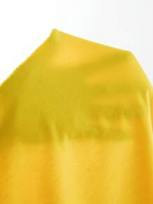 Chiquease 1 件女式纯色露背系带修身挂脖背心 - 黃色 - 查看 8