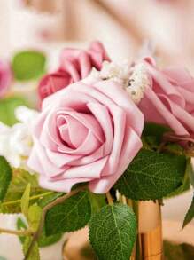 7/12/17/22/27 chiếc hoa hồng xốp giả 7,5 inch có thân hoa oải hương dùng để trang trí nhà cho phù dâu, cây giả, đồ trang trí Halloween, trang trí Giáng sinh và trang trí trở lại trường vào mùa thu - Nhiều màu - Xem 8