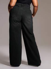 MUSERA Jeans in denim lavato vita alta, stile da strada, stile casual, ragazza cool, stile Y2K, stile anni 2000