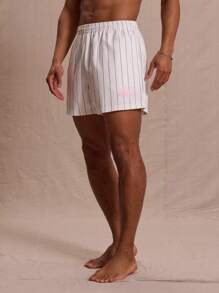 Musero Printed Baseball Striped Shorts Spring Summer Vacation Easter - Black and White - View 3