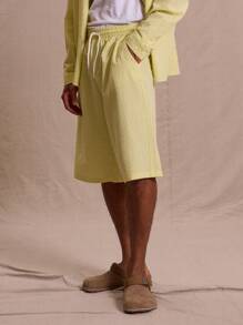 Musero Longline Drawstring Waist Pinstripe Shorts Only Spring Summer Vacation Easter Streetstyle Smart - Multicolor - View 3