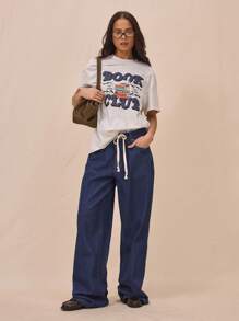 MUSERA Women T-Shirts Graphic Oversized Casual Vacation Elegant Book Shop The Book Club Slogan Tee Holiday Oversized T-Shirt Airport Graphic Tees Fall Back To School Autumn Winter Christmas,Elegant