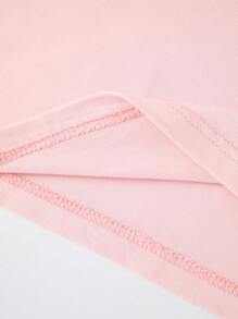 INAWLY Áo thun nữ thường ngày rộng rãi màu hồng có khẩu hiệu Chaos Coordinator - Hồng - Xem 7