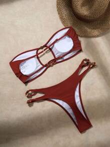 Swim SXY Bikini donna sexy personalizzato senza spalline da spiaggia