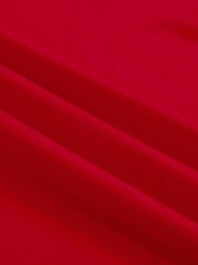 SHEIN Unity USA Text Slogan Printed On A Short Sleeve T Shirt - Red - View 7