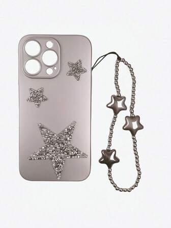 Grunge Punk 1 pièce Coque de téléphone 3D à paillettes et strass, compatible avec iPhone 11/12/13/14/15 Pro Max