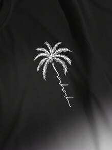 Manfinity RSRT Men's Ombre Gradient Round Neck Short Sleeve T-Shirt And Shorts Two Pieces Set, Summer Co Ords, Cozy Outfits - Multicolor - View 4