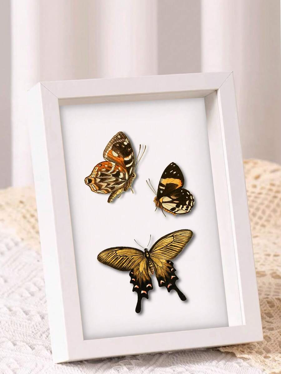 Bilderrahmen mit getrockneten Blumen, DIY 3D Holz Präparaterahmen, Modellaufsteller, Fotorahmen Valentinstag, Valentinstag Hochzeit, Geburtstag - Weiss - Übersicht 1