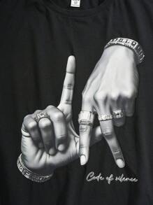 Tween Boys Casual Versatil Confortabil Imprimat Gât rotund cu mânecă scurtă Pulover Tricou din tricot, potrivit pentru navetă, școală, agrement, călătorii, sport, primăvară/vară