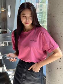 DAZY Letter Graphic Tee Oversized T-Shirt