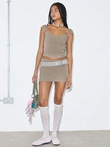 COUREZ Minifalda a medida / Conjuntos de verano para mujer Vintage Y2K