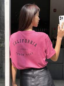 DAZY Letter Graphic Tee Oversized T-Shirt