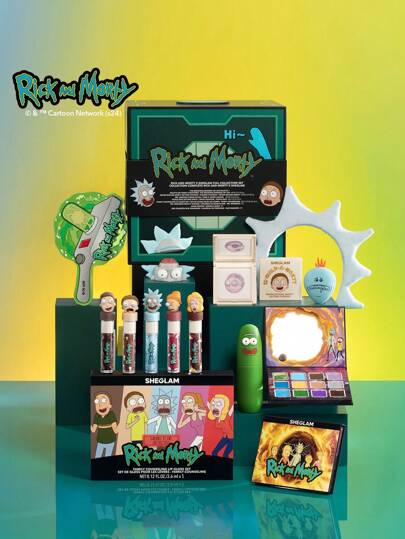 Rick and Morty X SHEGLAM ColeccióN Completa Set De Regalo De Maquillaje Con Brillo De Labios, Rubor, BáLsamo, Paleta De Sombras De Ojos, Polvos Compactos, Spray Fijador, Espejo De Mano, Esponja De Maquillaje, Caja De Regalo, Kit De Maquillaje Marca Belleza Maquillaje Maquullaje CosméTica Para Mujeres NiñAs Perfecto Para Invierno Ideal Para Y2K Elegante Moda Adecuado Para CumpleañOs Regalo Fiesta Listo Mejor Color