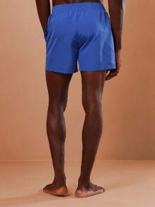 SUMWON Premium Athletic Swim Trunks Beach Pool Shorts Summer Vacation Water Sports Quick Swimming Resort Wear Upf Protection Classic Midrise Drawcord Lounge Wear - Royal Blue - View 5