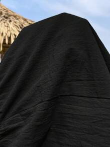 SHEIN Frill Trim Cami Maternity Romper - Black - View 7