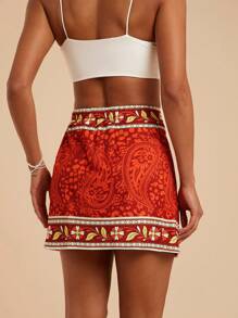 Travachic 女士春夏梭织印花休闲迷你裙