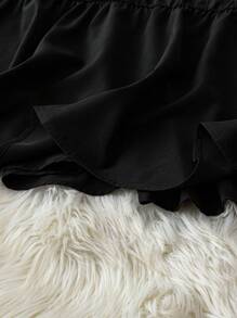 SHEIN LUNE Top sin mangas informal de mujer de talla grande con cuello redondo, de tejido de punto y tejido con bordado, adecuado para el verano, uso diario y vacaciones