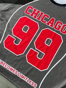 Manfinity EMRG 2pcs/Set Men's Sports Numeric Print Casual T-Shirt Set - Black - View 5