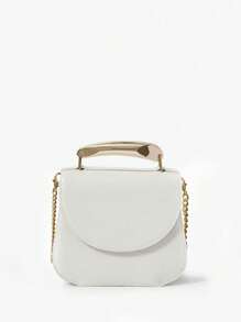 SHEIN BAE Bolso de mujer liso, simple y práctico, de uso múltiple - Beis - Ver 1