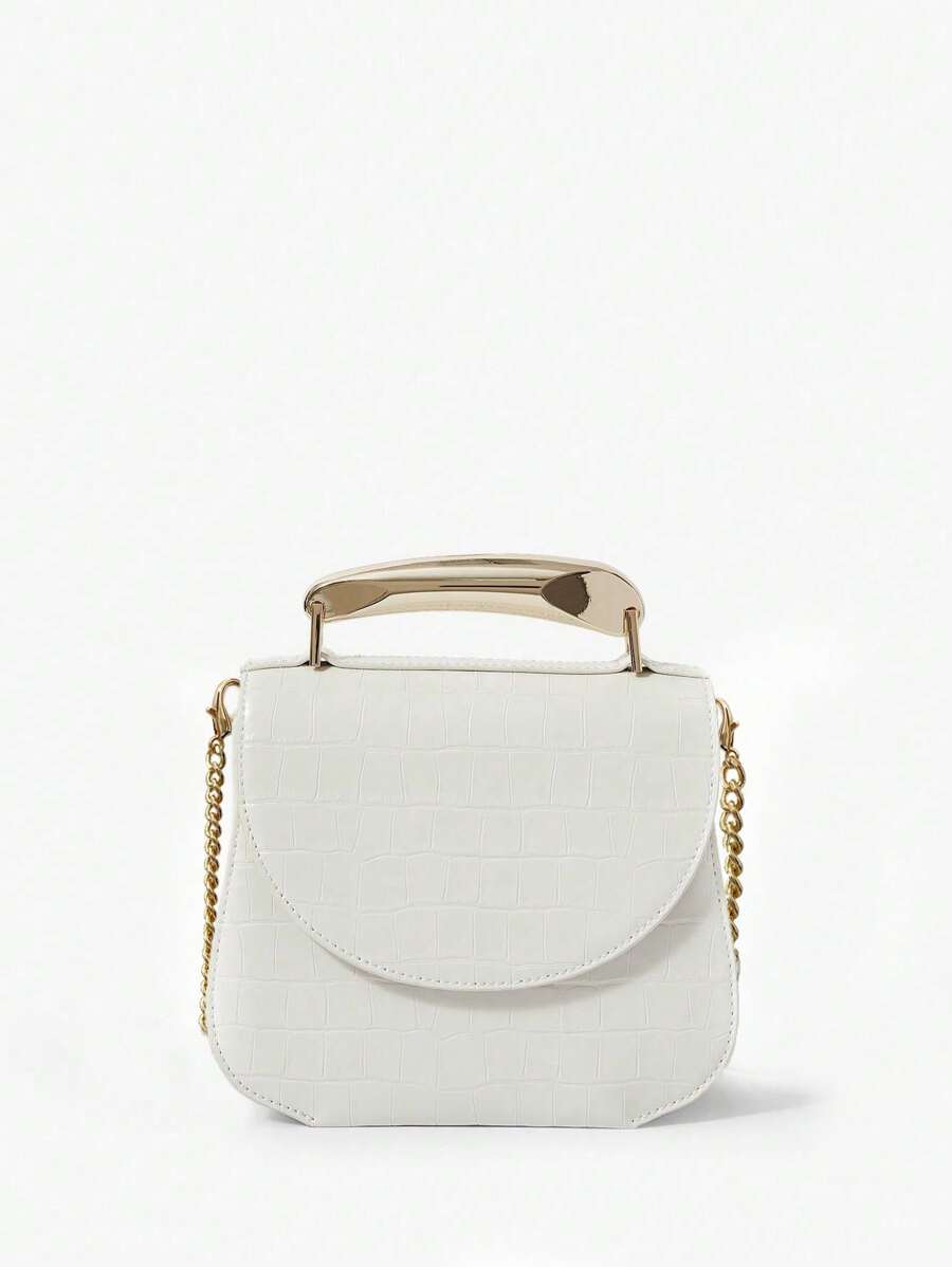 SHEIN BAE Bolso de mujer liso, simple y práctico, de uso múltiple - Beis - Ver 1