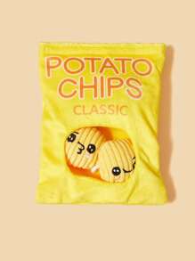 PETSIN 可爱零食系列薯片形狗藏毛绒玩具，互动宠物用品