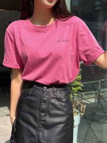 DAZY Letter Graphic Tee Oversized T-Shirt