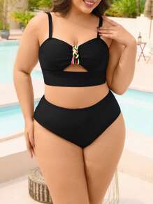 Swim Lushoire Set de costume de baie pentru femei de mărime mare pentru agrement și stațiune - Multicolor - Vizualizare 6