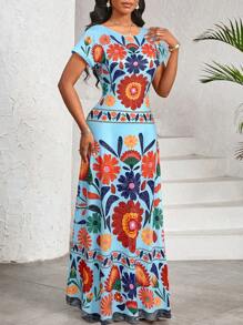 SHEIN Lady Stroje na wakacje wiosna/lato Kobiety Boho Letnie stroje dla kobiet Sukienki urodzinowe dla kobiet Sukienki letnie dla kobiet Sukienka letnia na wakacje Eleganckie sukienki dla kobiet Sukienki dla kobiet Sukienki damskie