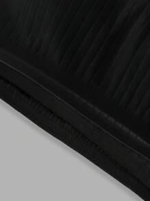 少女简约舒适加厚吊带背心两件套 - 黑色 - 查看 6