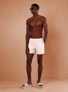 SUMWON Beach Swimming Trunks Resort Wear Paisley Print Drawstring Athletic Pool Shorts Summer Vacation Swim Board Athletic Sports Beachwear - Multicolor - View 3