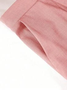 EMERY ROSE Plus Size Rose Floral Contrast Color Tie Front Elegant Romantic Loose Jumpsuit, Valentine's Day Collection - Multicolor - View 3