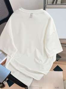 Manfinity EZcore Camiseta casual de cuello redondo y manga corta con estampado floral para hombre