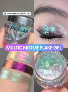 SHEGLAM Chroma Zone Multichrome Flake Gel-Mayhem Mothership 3 Culori Gradient Alb Verde StrăLucitor Fard De Pleoape Cremă Multi-Ton Finisaj Cu StrăLucire Ridicată Non-Gras, FăRă Decolorare, Sclipici, Fard De Pleoape Shimmer Flakefard De Pleoape Absolvire Zi De NașTere Vacanță Vară Toamnă Y2K Elegant Modă Femei Marcă Machiaj Cosmetice FrumusețE Petrecere Plajă CăLăTorie Camping ÎN Aer Liber ȘCoală Campus Excursie Festivaluri Decor Cadou Cadou Trandafir Fată Cosplay Cel Mai Bun Culoare Farmec Atmosferă