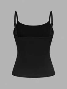 SHEIN 3 pièces/Set Hauts de camisole plissés décontractés tout-aller pour adolescentes, superposables et portables de manière polyvalente