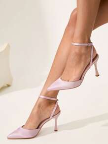 CUCCOO CHICEST Stiletto's met spitse neus voor dames, elegante, effen, laag uitgesneden instappers met hoge hakken, geschikt voor werk, dates, bruiloften en veelzijdigheid