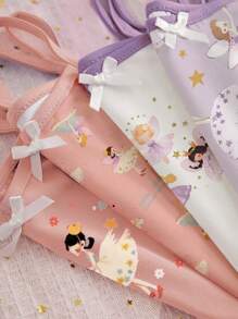 8 buc/Set Set de lenjerie camisole cu imprimeu floral pentru fetiță