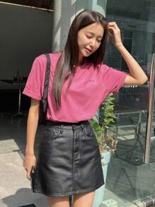 DAZY Letter Graphic Tee Oversized T-Shirt