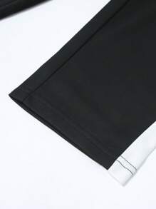 Manfinity Homme Conjunto de camiseta de manga corta de cuello redondo con diseño de bloqueo de color y estampado de letras, y pantalón de chándal con cordón de bloqueo de color para hombres. Conjunto casual apto para uso diario, salir, vacaciones, viajes, deportes. Excelente mano de obra, telas cómodas. Puede ser un regalo para familia, amigos, novios, esposos, padres. Conjuntos de ropa de hombre de 2 piezas, ropa de gimnasio - Multicolor - Ver 4