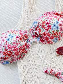 SHEIN Swim Printed Bikini Set, Licensed Design - Multicolor - View 3