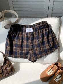 Comfortcana Women's Casual Plaid Mini Shorts For Summer