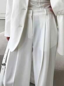 DAZY Women's White Loose Wide Leg Pants