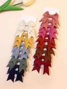 Conjunto de 20 presilhas de cabelo com laço para meninas e adolescentes, ideais para uso diário. - Multicolorido - Ver 4