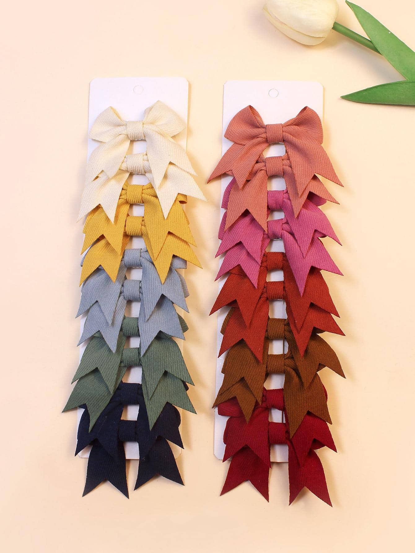 Conjunto de 20 presilhas de cabelo com laço para meninas e adolescentes, ideais para uso diário. - Multicolorido - Ver 1