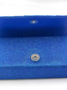Mini Glitter Square Bag Flap Evening Bag For Party - Royal Blue - View 8