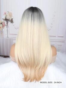 tóc giả tổng hợp dài thẳng có mái - Nhiều màu - Xem 4