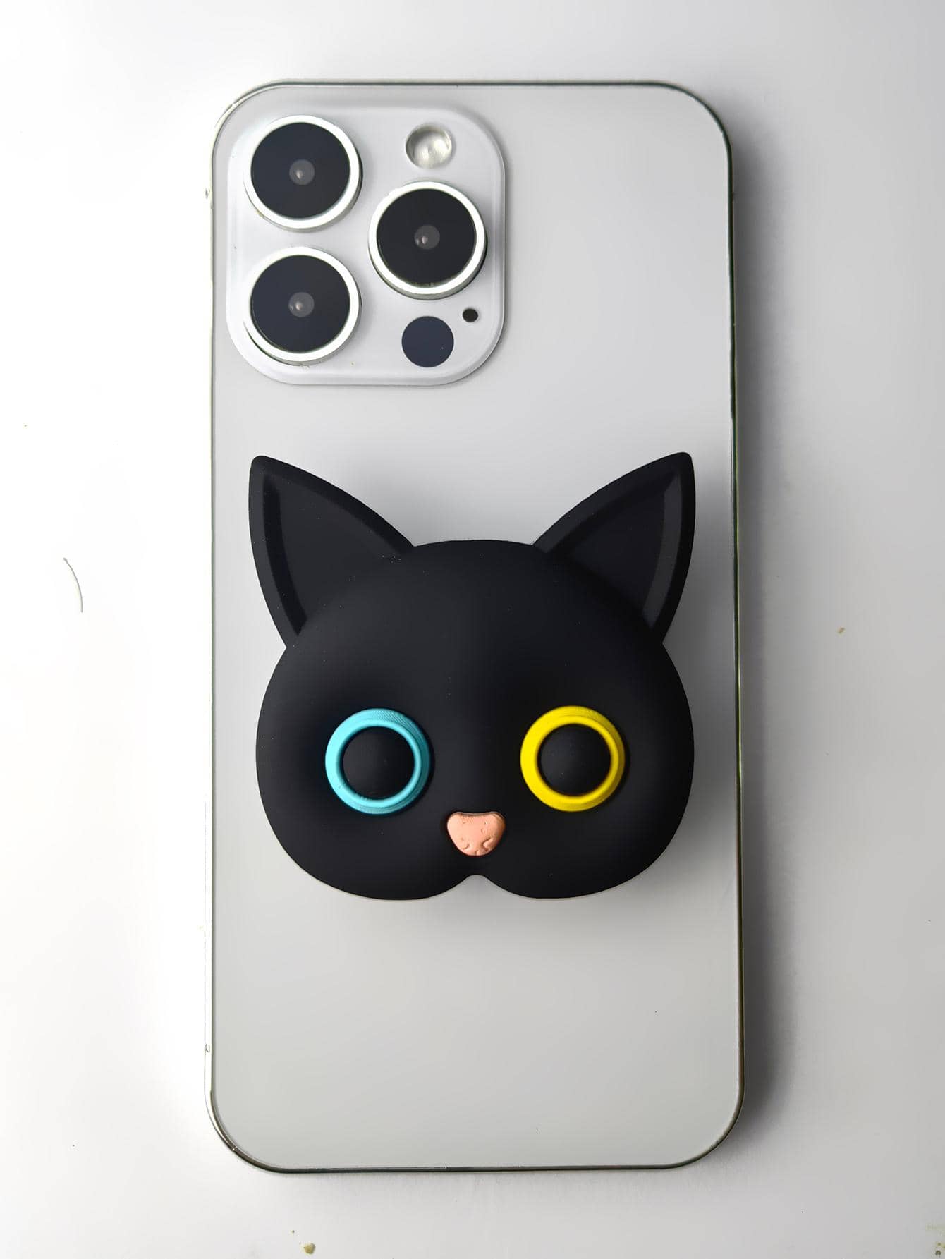 1pc Cat Design Stand-Out Phone Grip Holder - Multicolor - View 1