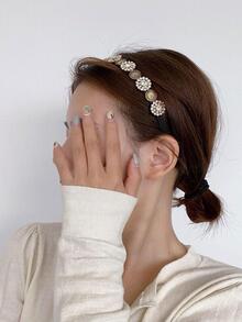 Rhinestone Decor Headband - Multicolor - View 2
