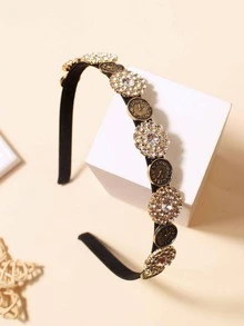 Rhinestone Decor Headband - Multicolor - View 1